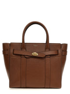 Brown Bovine Leather Small Zipped Bayswater Tote