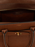 Brown Bovine Leather Small Zipped Bayswater Tote