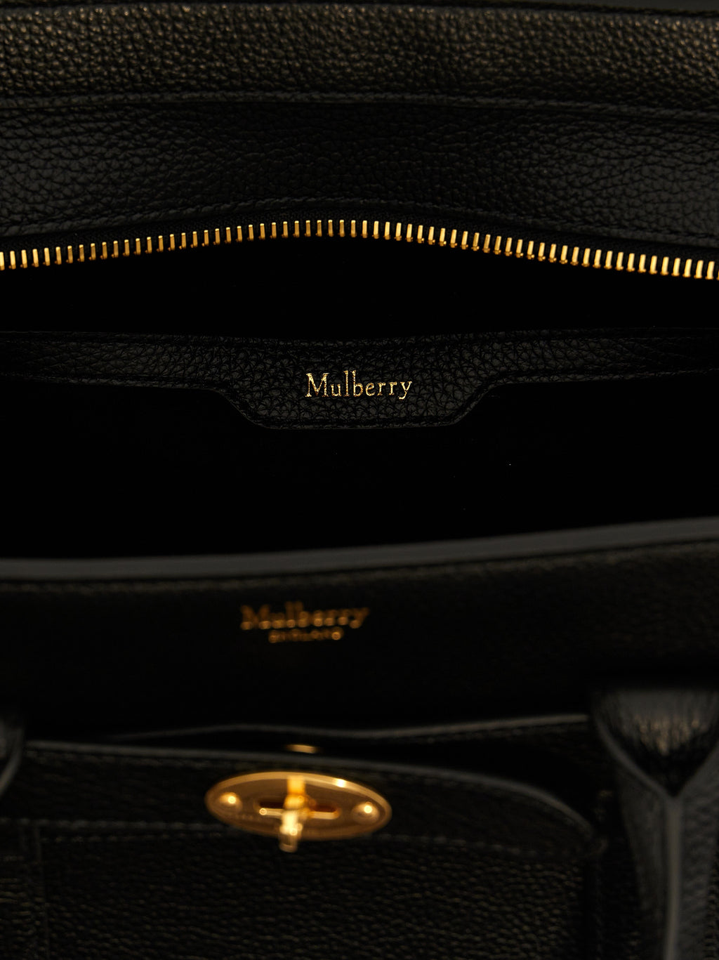 Small Black Calfskin Bayswater Bag