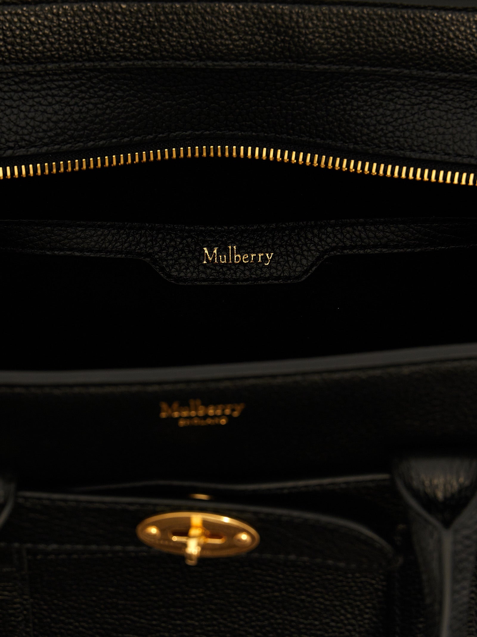 Small Black Calfskin Bayswater Bag