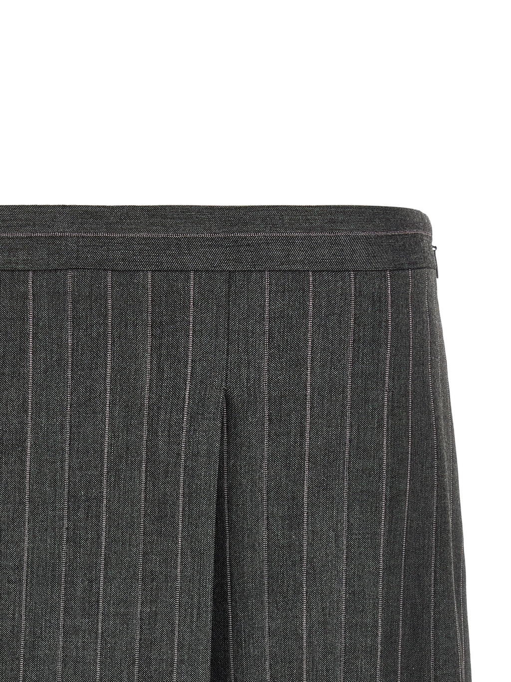 Mini Gray Stretch Wool Blend Skirt