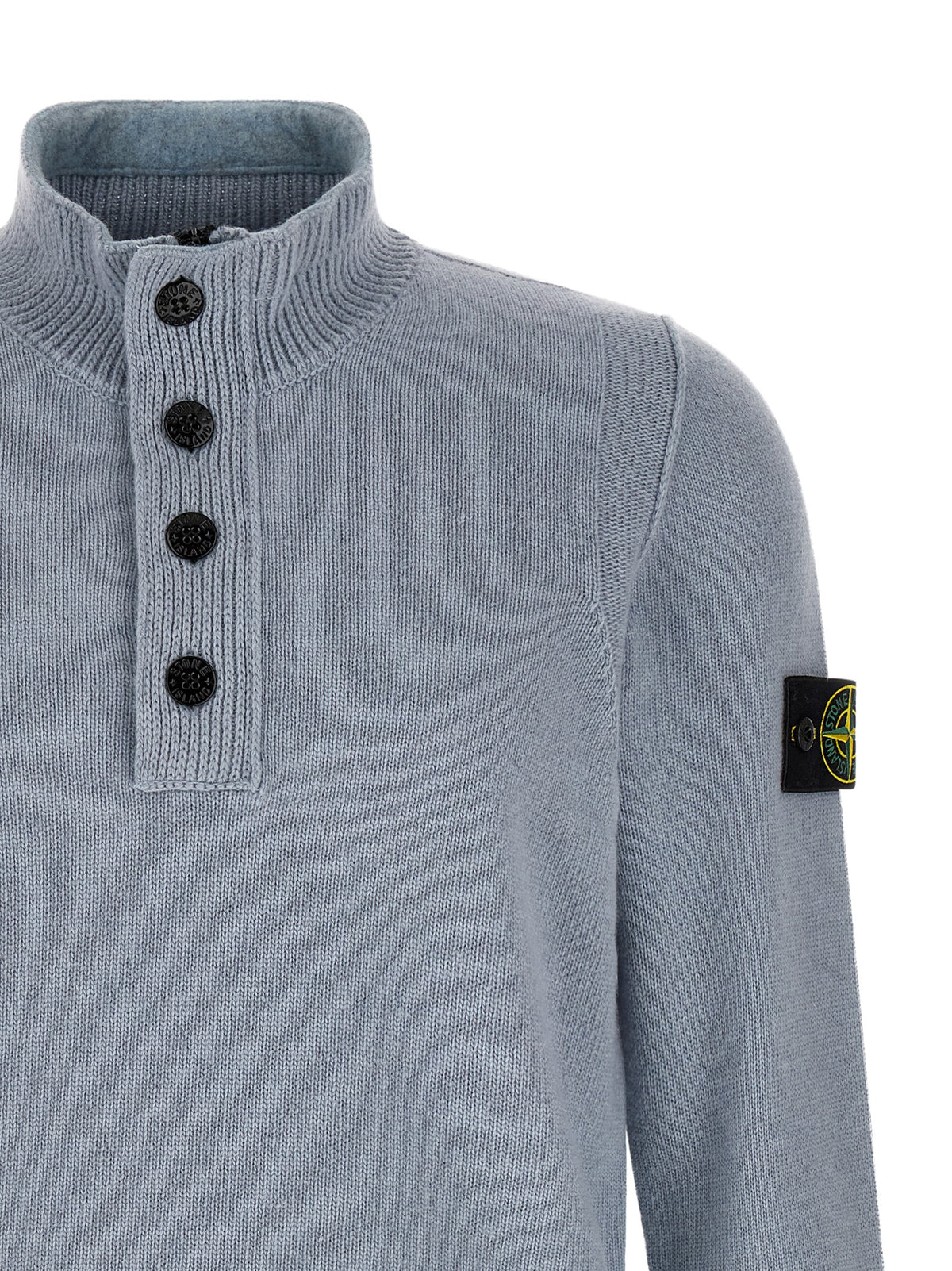 Light Blue Virgin Wool Cardigan