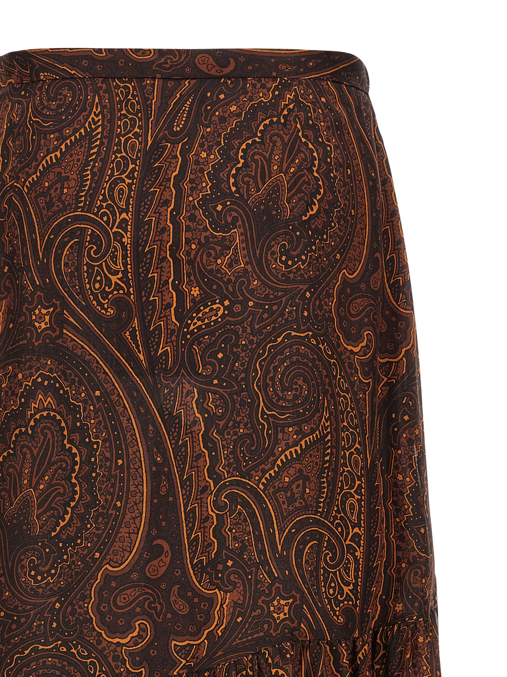 Mini Brown Silk Skirt