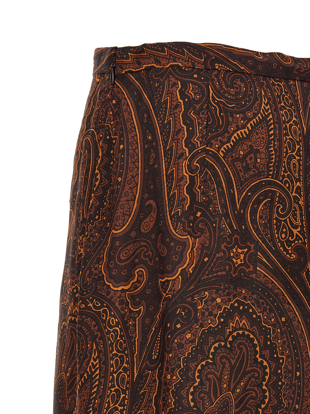 Mini Brown Silk Skirt