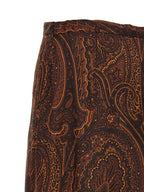 Mini Brown Silk Skirt