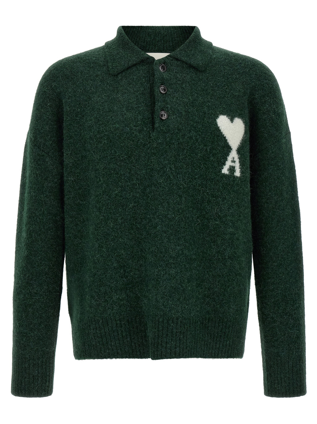 Alpaca Wool Bicolor Polo Shirt