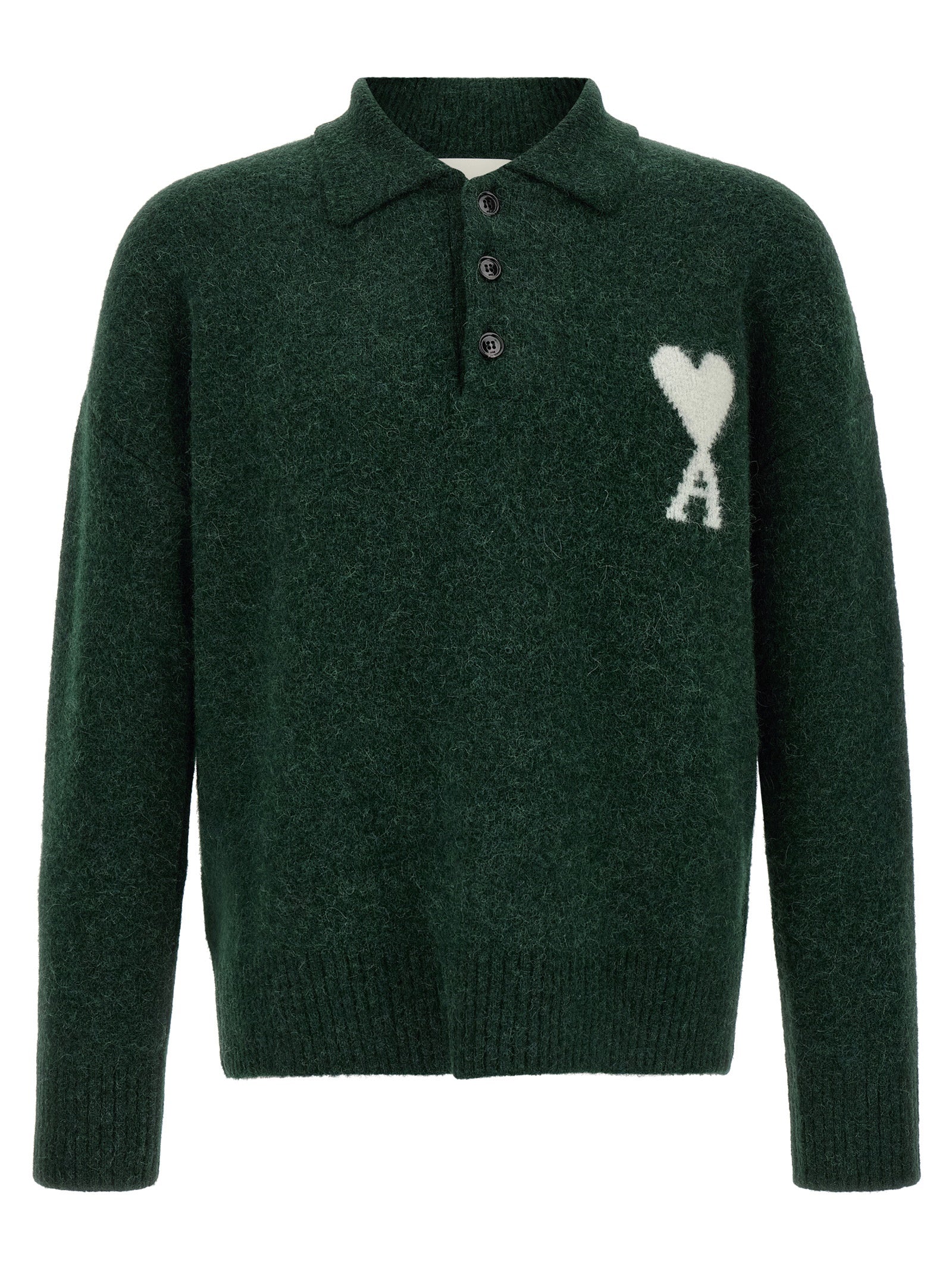 Alpaca Wool Bicolor Polo Shirt