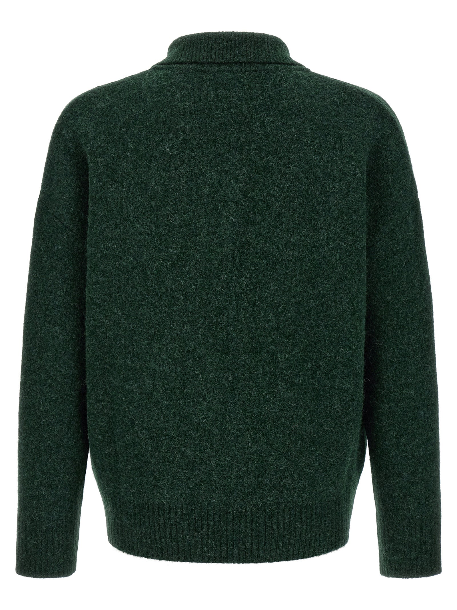 Alpaca Wool Bicolor Polo Shirt