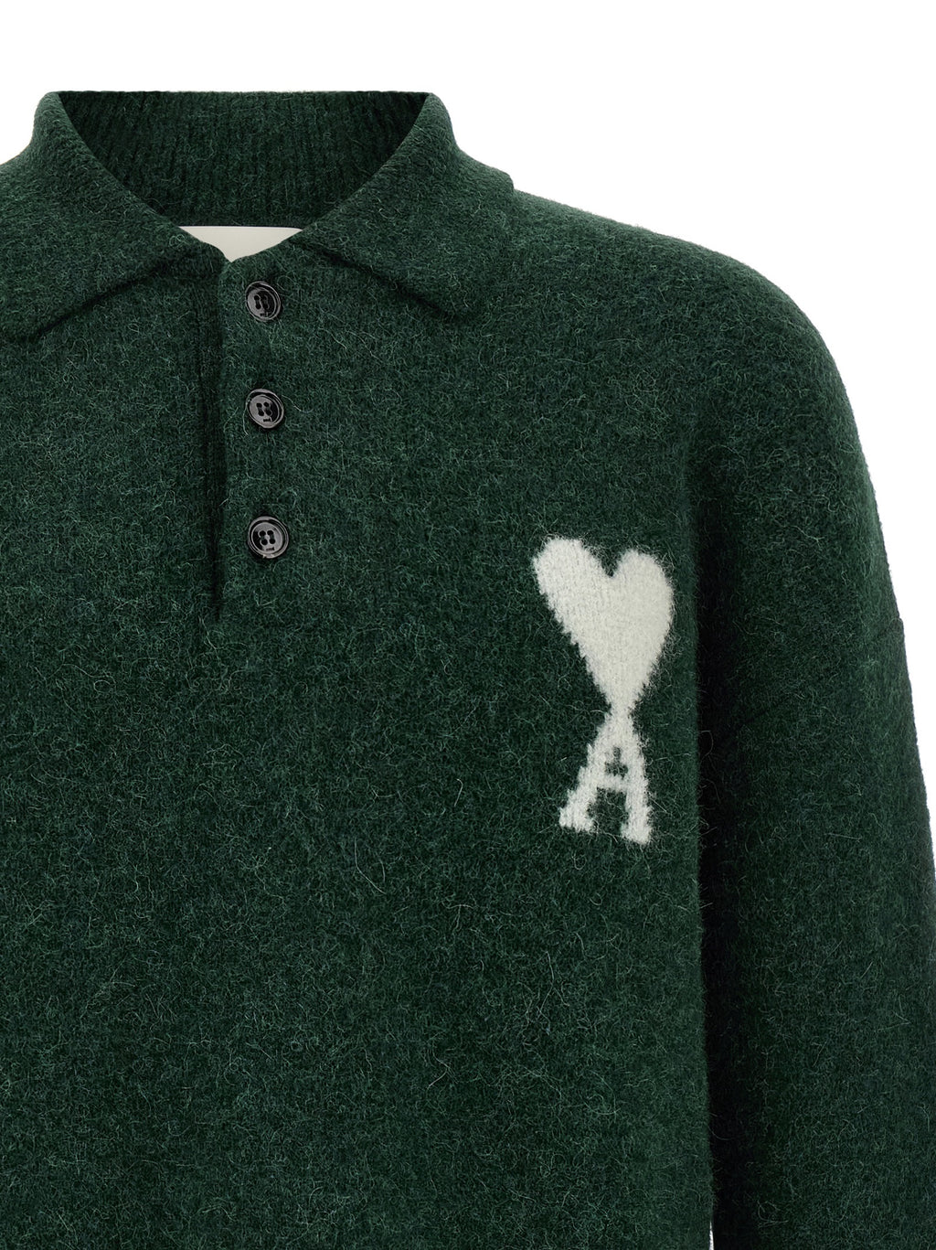 Alpaca Wool Bicolor Polo Shirt