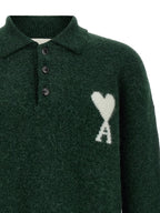 Alpaca Wool Bicolor Polo Shirt