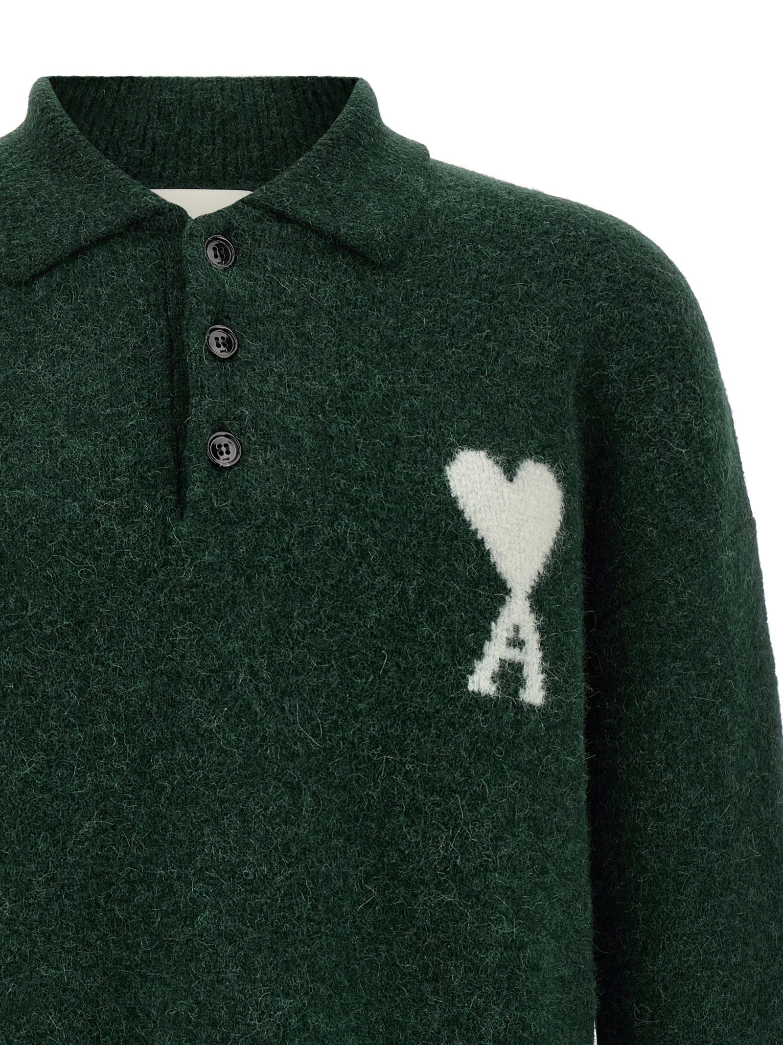 Alpaca Wool Bicolor Polo Shirt