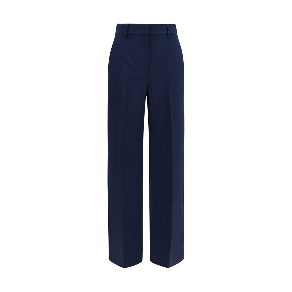 Blue Wool Palazzo Pants