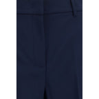 Blue Wool Palazzo Pants