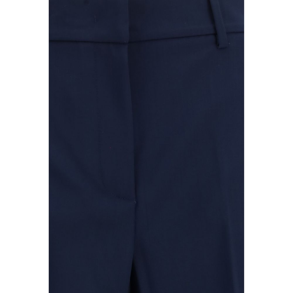 Blue Wool Palazzo Pants