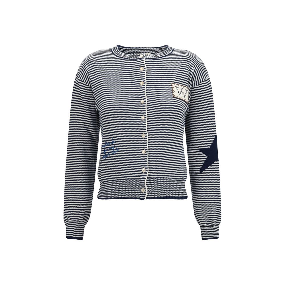 Multicolor Cotton Intarsia Cardigan