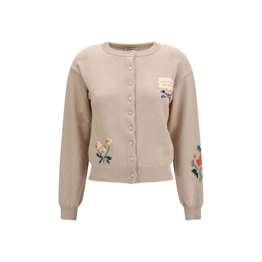 Intarsia Cotton Cardigan