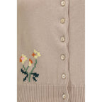 Intarsia Cotton Cardigan