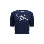 Cotton Embroidered Crewneck Sweater
