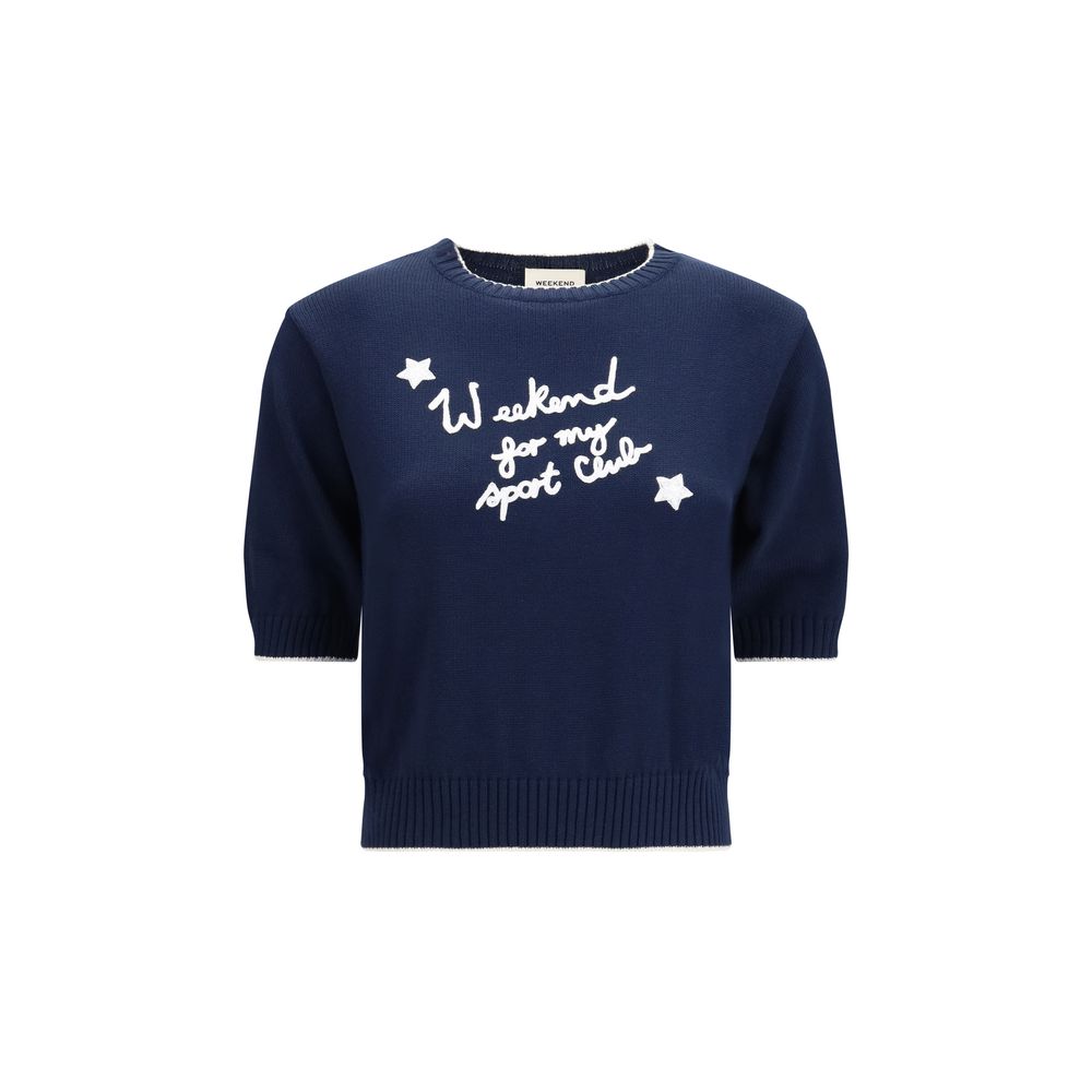 Cotton Embroidered Crewneck Sweater