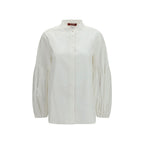 Cotton Balloon Sleeve Blouse
