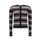 Striped Silk Wool Cardigan