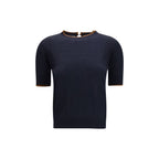 Silk‑Wool Crepe T‑Shirt