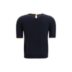 Silk‑Wool Crepe T‑Shirt