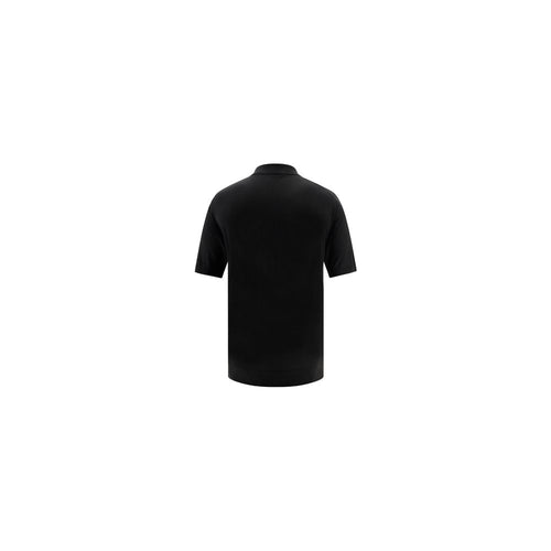 Black Virgin Wool Polo Shirt