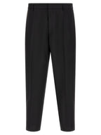 Black Virgin Wool Cropped Pants