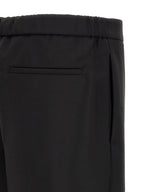 Black Virgin Wool Cropped Pants