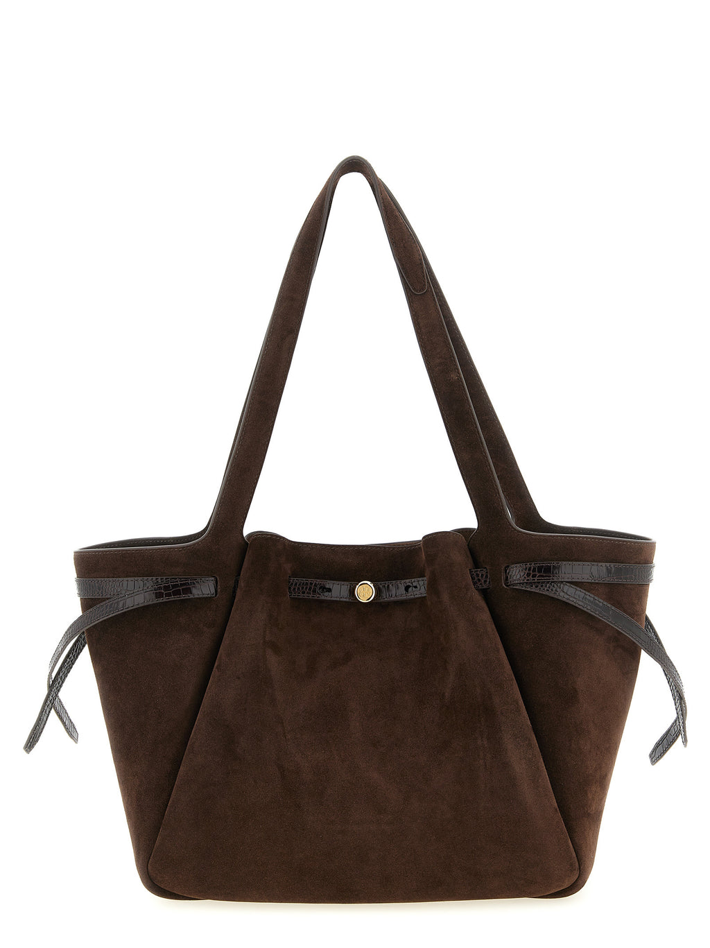 Brown Suede Romy Tote Bag