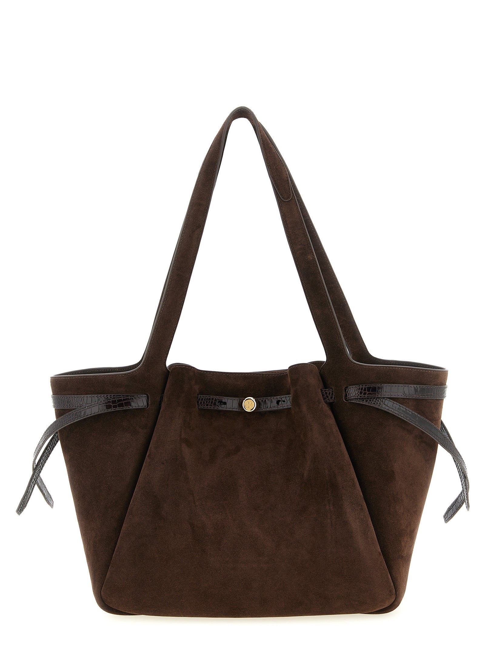 Brown Suede Romy Tote Bag