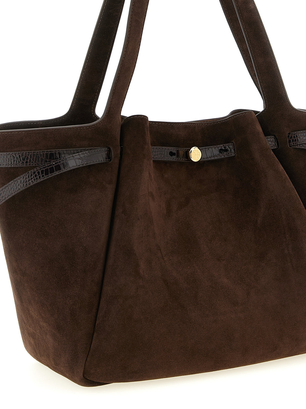 Brown Suede Romy Tote Bag