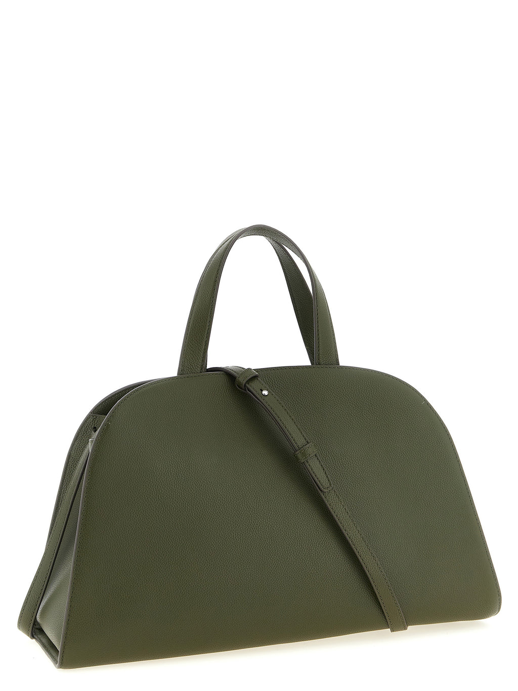 Green Calfskin Romy Top Case Handbag