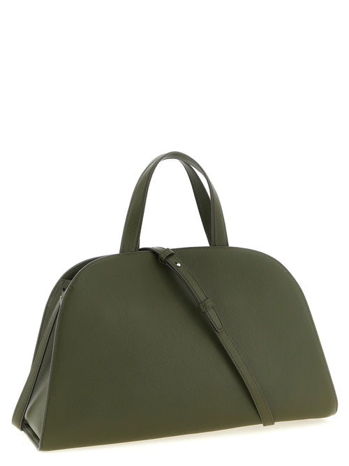 Green Calfskin Romy Top Case Handbag