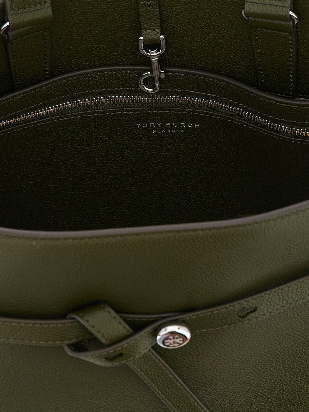 Green Calfskin Romy Top Case Handbag