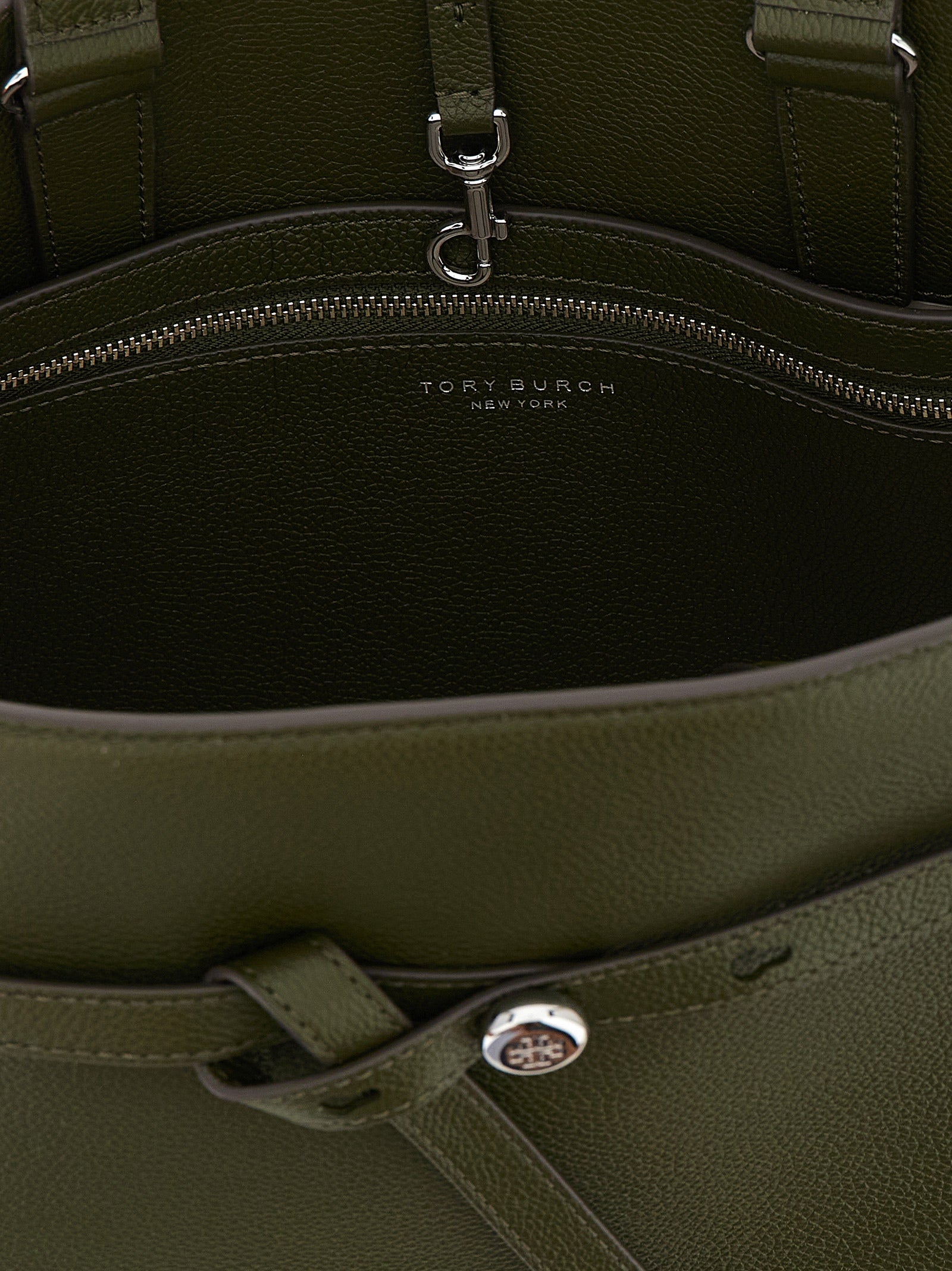 Green Calfskin Romy Top Case Handbag
