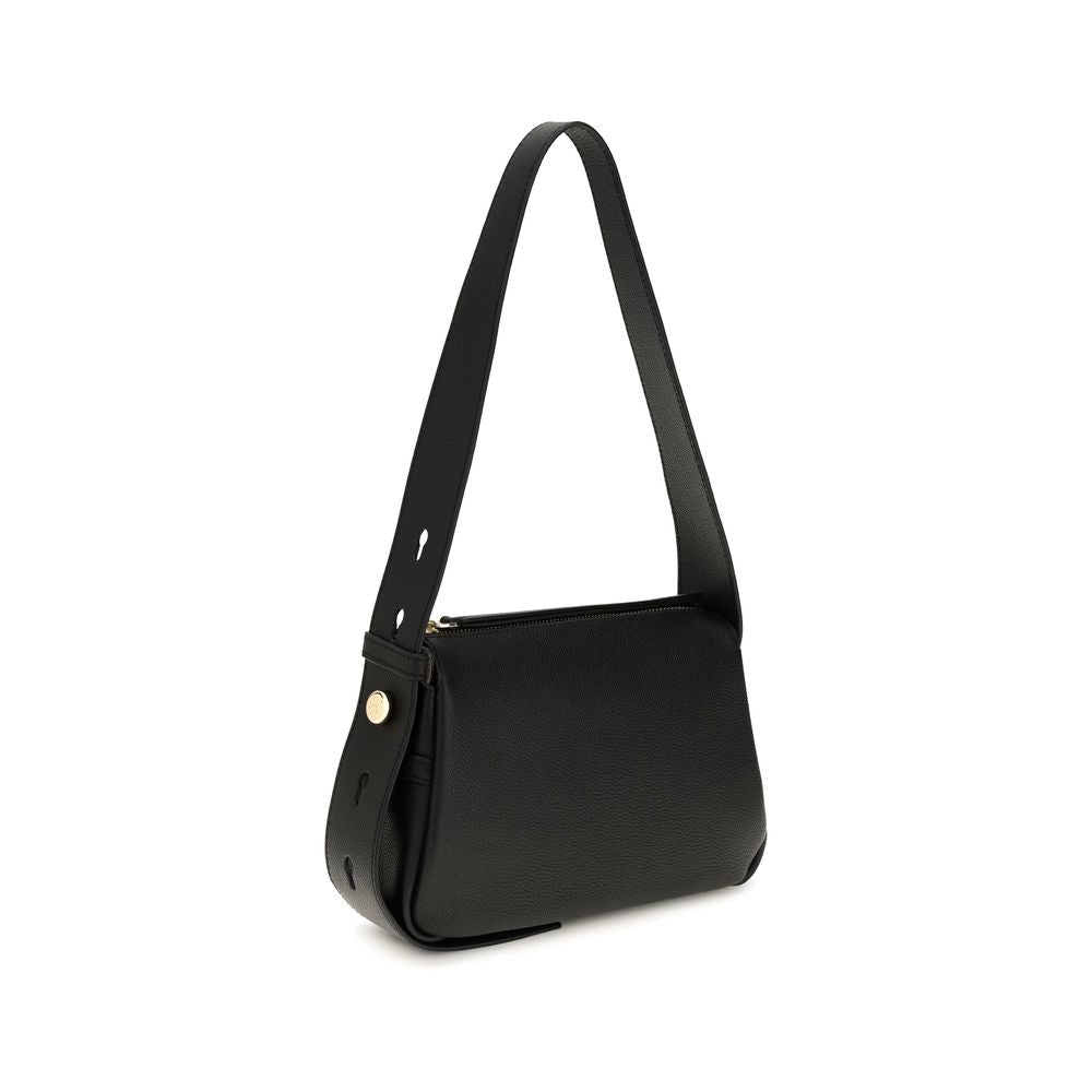 Small Pebbled Leather Romy Shoulder Bag