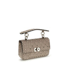 Pink Calfskin Small Rockstud Spike Shoulder Bag