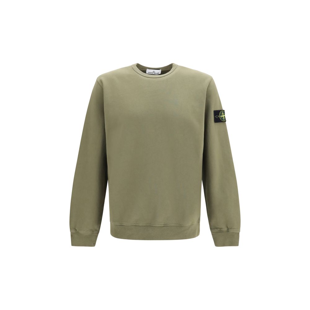 Bicolor Cotton Crewneck Sweatshirt