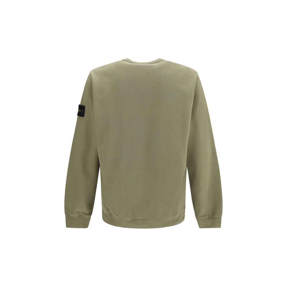 Bicolor Cotton Crewneck Sweatshirt