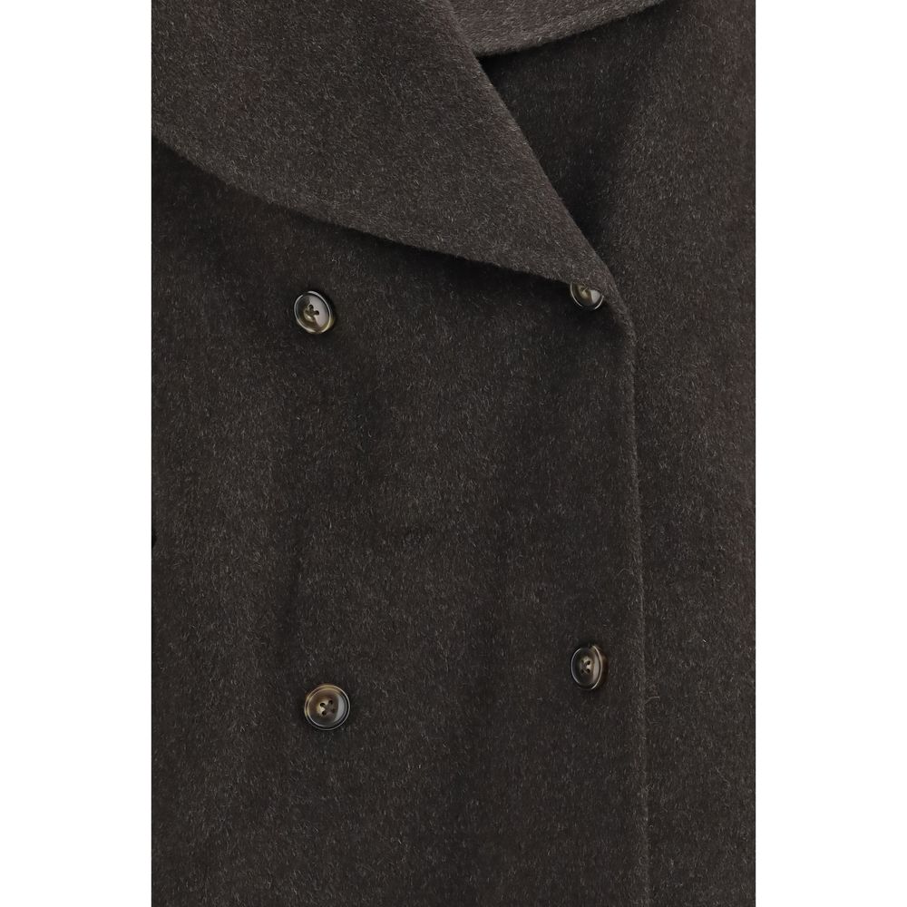 Oversized Wool-Cashmere Double-Breasted Coat