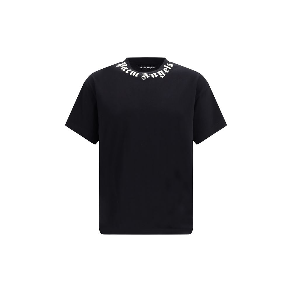 Black Cotton Logo Crewneck T-Shirt