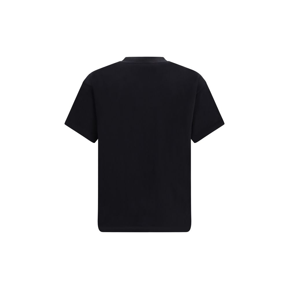 Black Cotton Logo Crewneck T-Shirt
