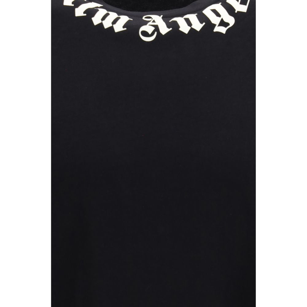 Black Cotton Logo Crewneck T-Shirt