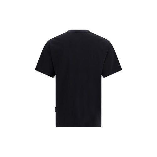Black Cotton Stamp Logo Tee