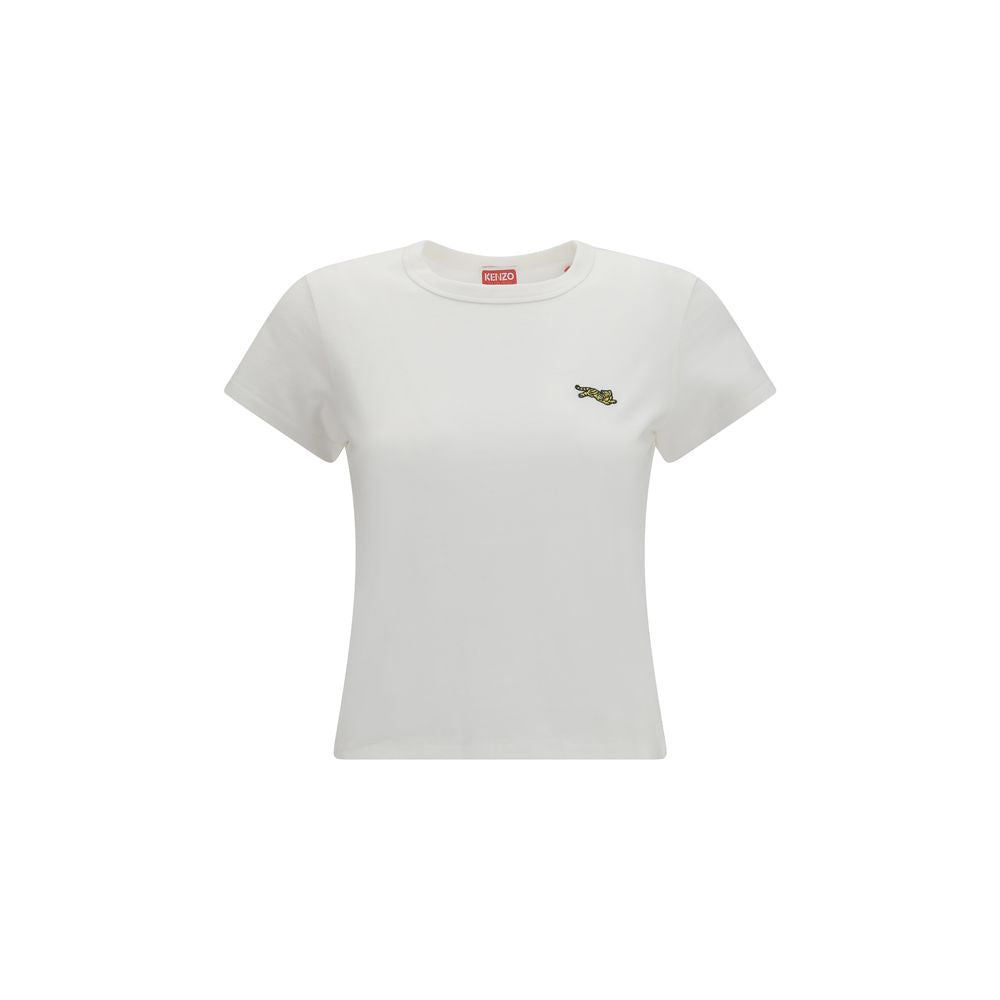 Jumping Tiger Embroidered Cotton T-Shirt