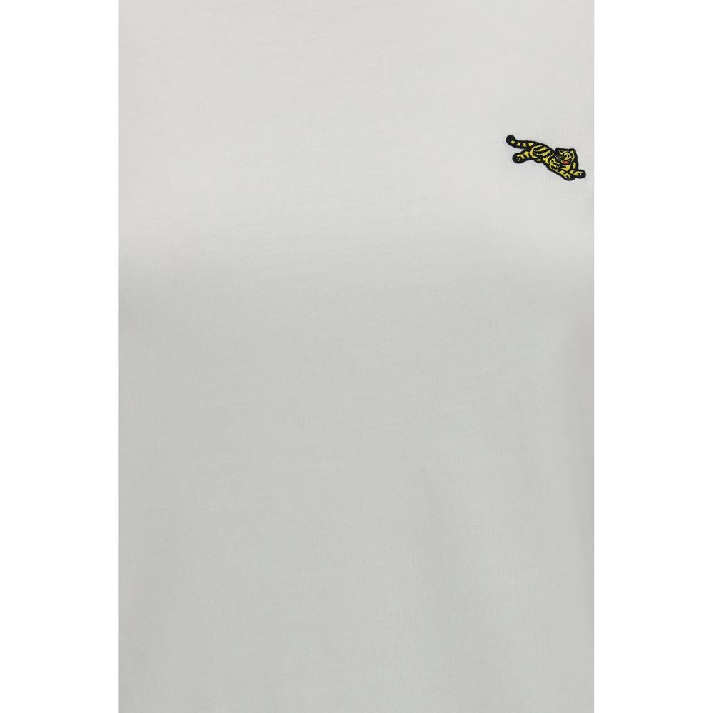 Jumping Tiger Embroidered Cotton T-Shirt