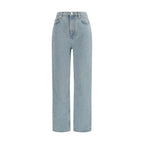 Blue Organic Cotton Straight-Leg Jeans