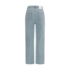 Blue Organic Cotton Straight-Leg Jeans